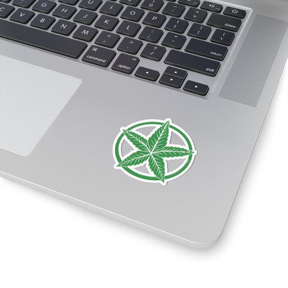 Green Army Star Kiss-Cut Stickers