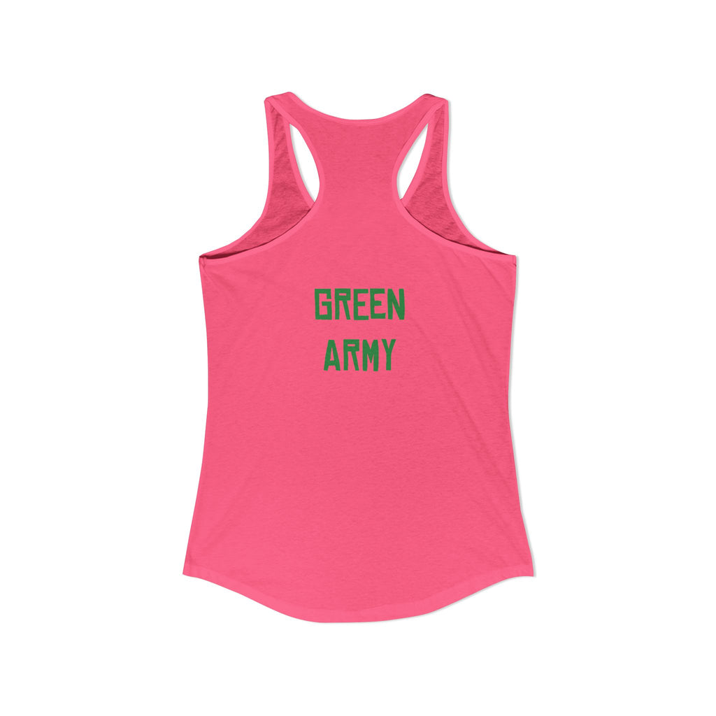Green Army Star Leaf Women's Ideal Racerback Tank