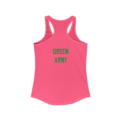 Green Army Star Leaf Women's Ideal Racerback Tank