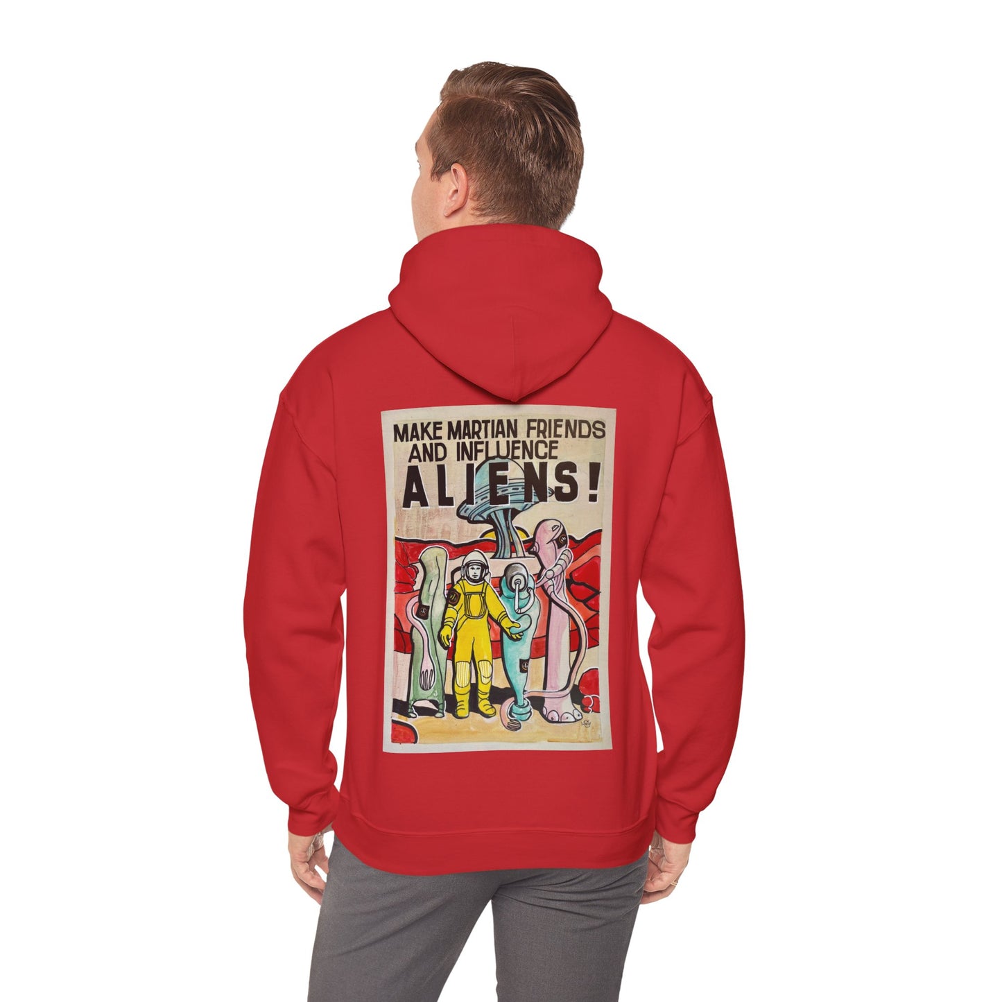 Mars Aliens Unisex Heavy Blend Hooded Sweatshirt