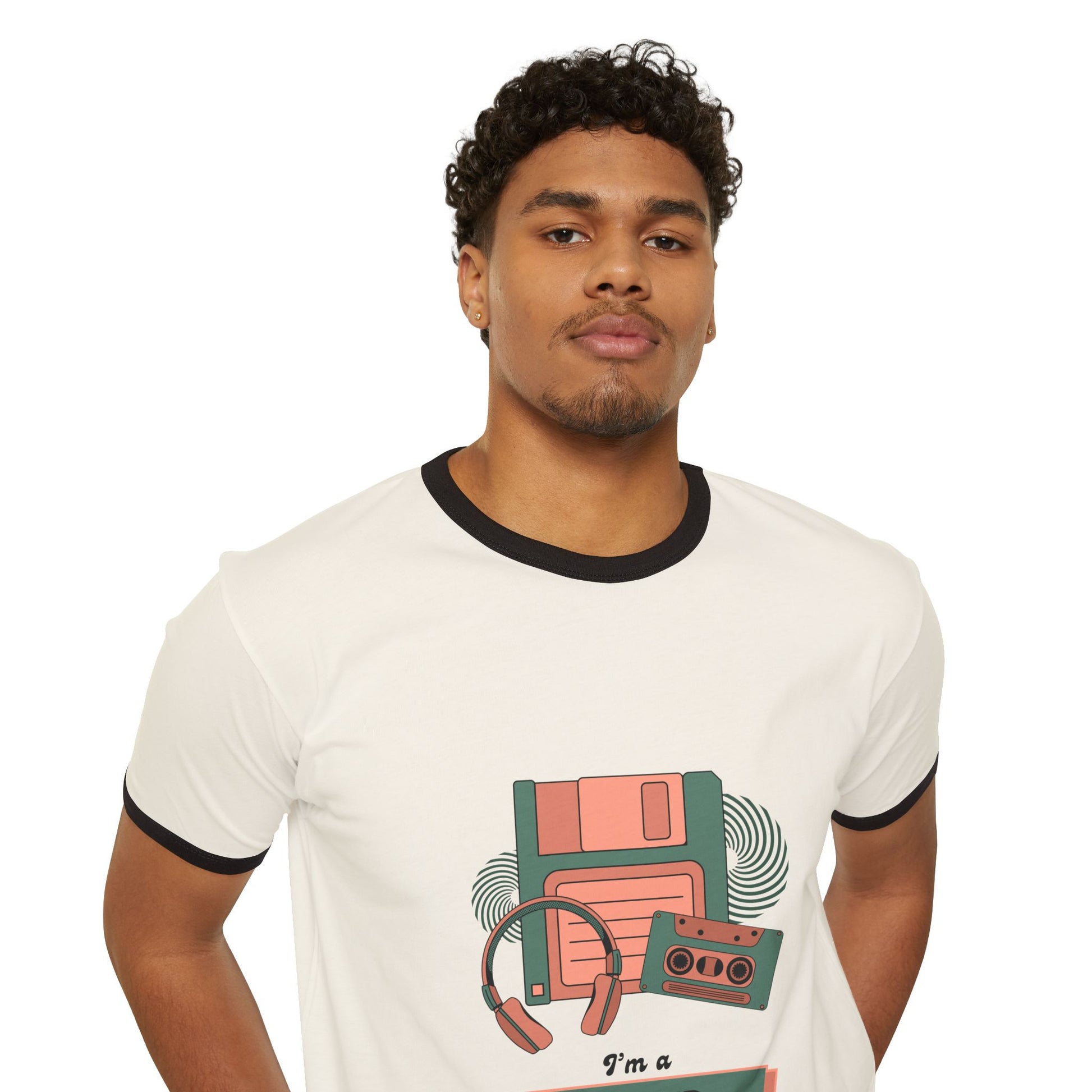 90's Kid Unisex Cotton Ringer T-Shirt - Retro Style Tee for Nostalgic Vibes