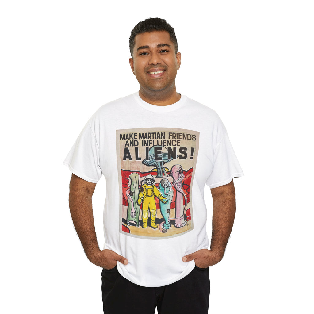 Mars Aliens Unisex Heavy Cotton Tee
