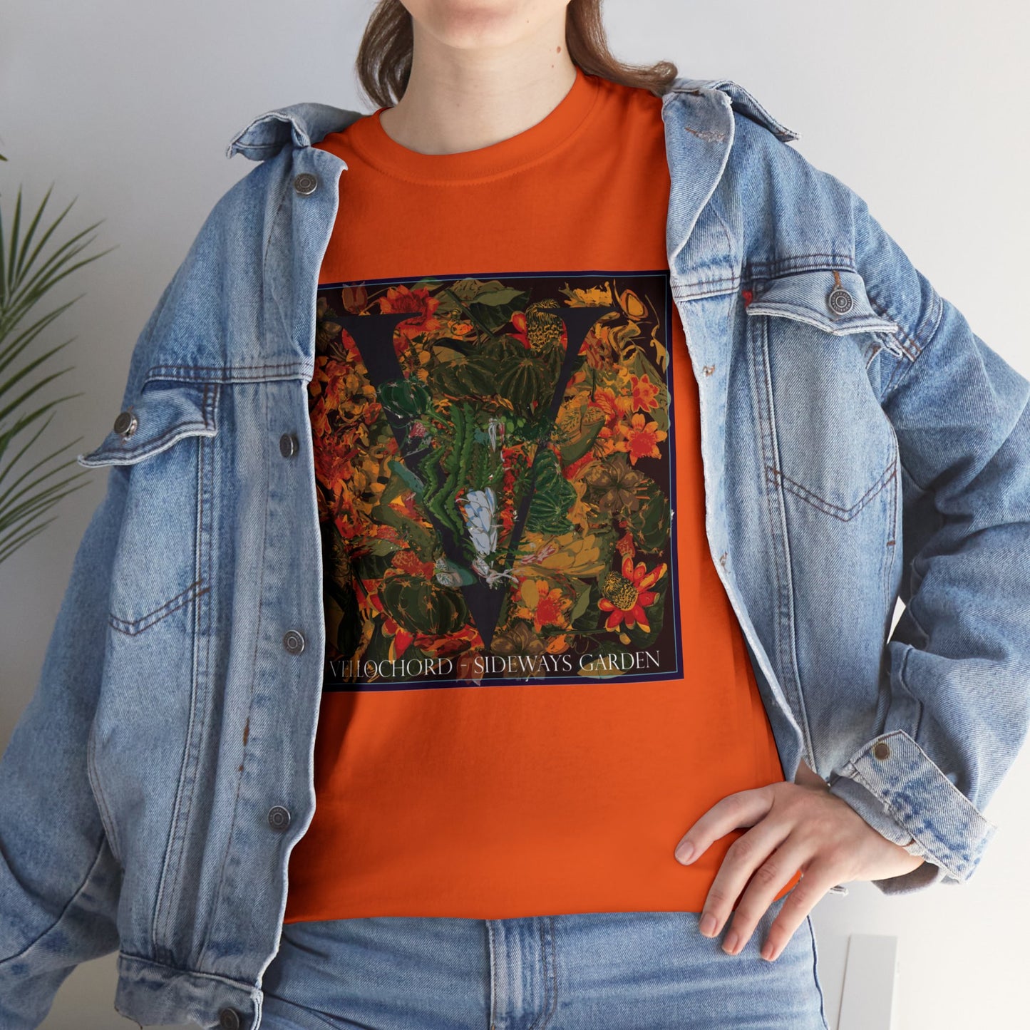 Official Vellochord Sideways Garden Unisex Heavy Cotton Tee