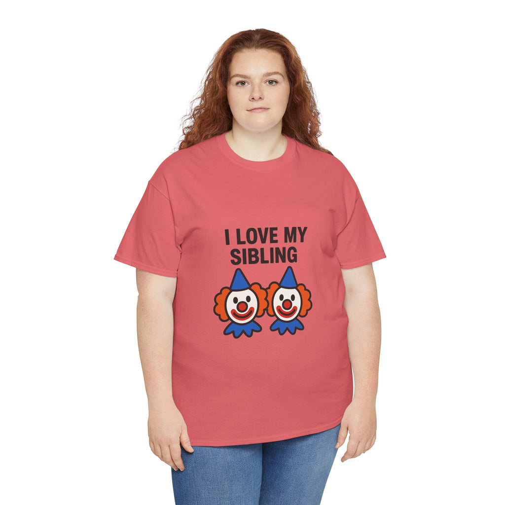 Funny Clown Sibling Love Unisex Cotton Tee