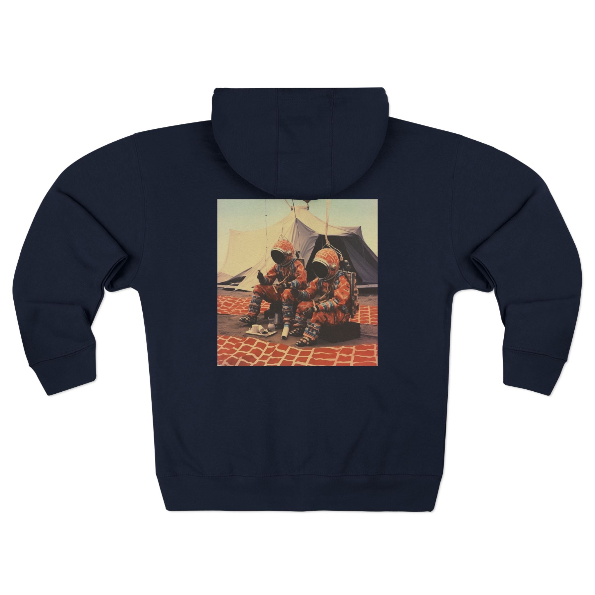 FC Màaz African Zip Hoodie — Vintage Astronauts Graphic Zip-Up Hoodie