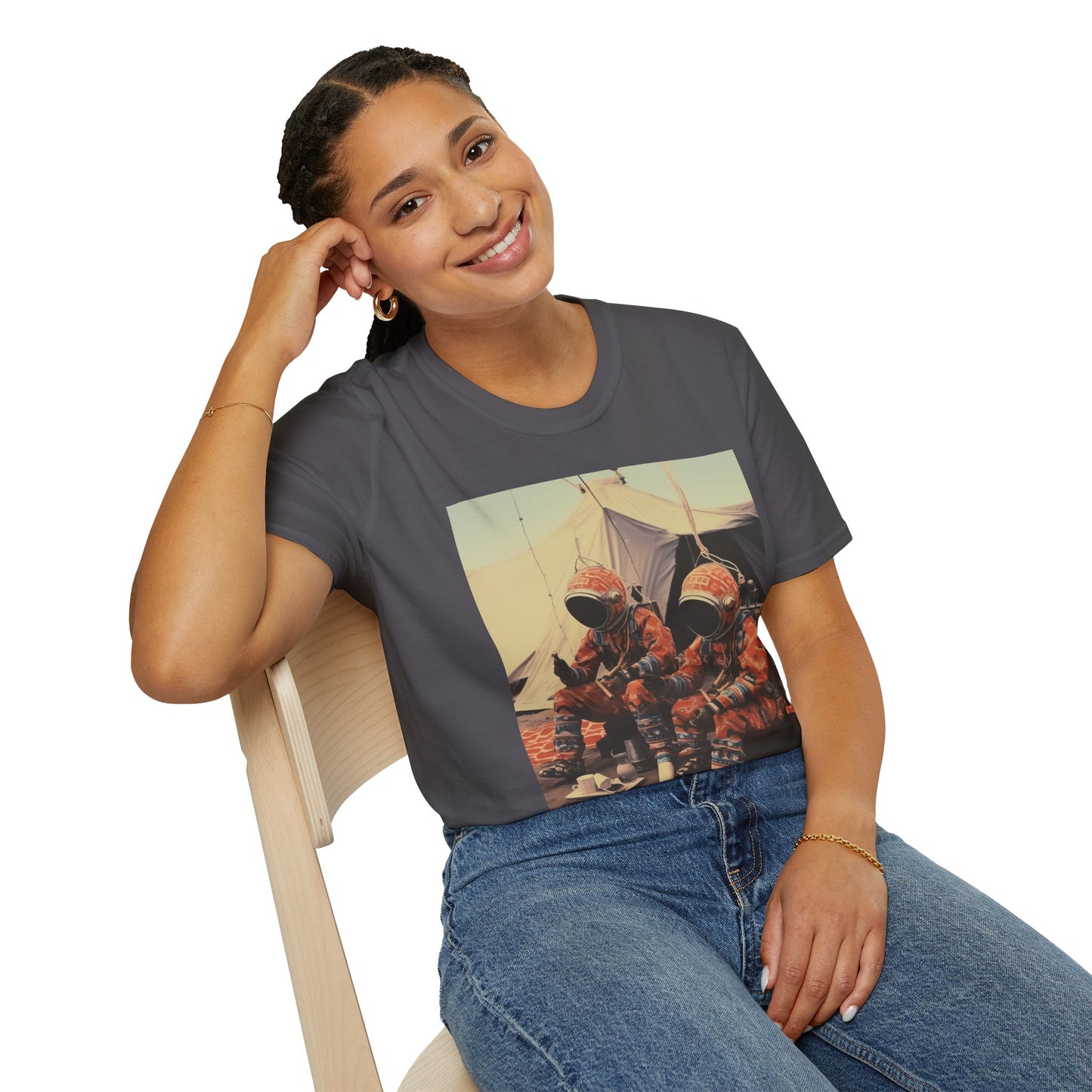 Martian African Print Unisex Softstyle T-Shirt