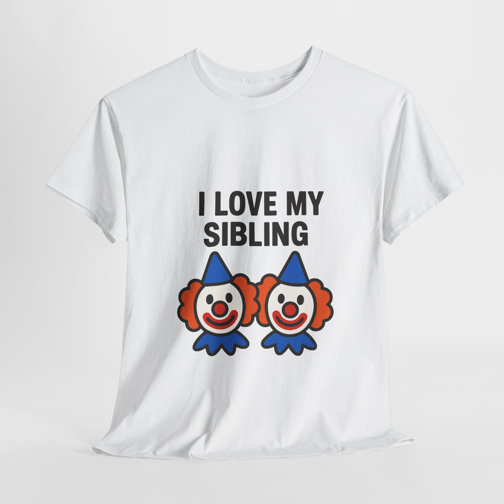 Funny Clown Sibling Love Unisex Cotton Tee
