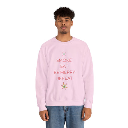 Eat Repeat Holiday Unisex Heavy Blend Crewneck Sweatshirt