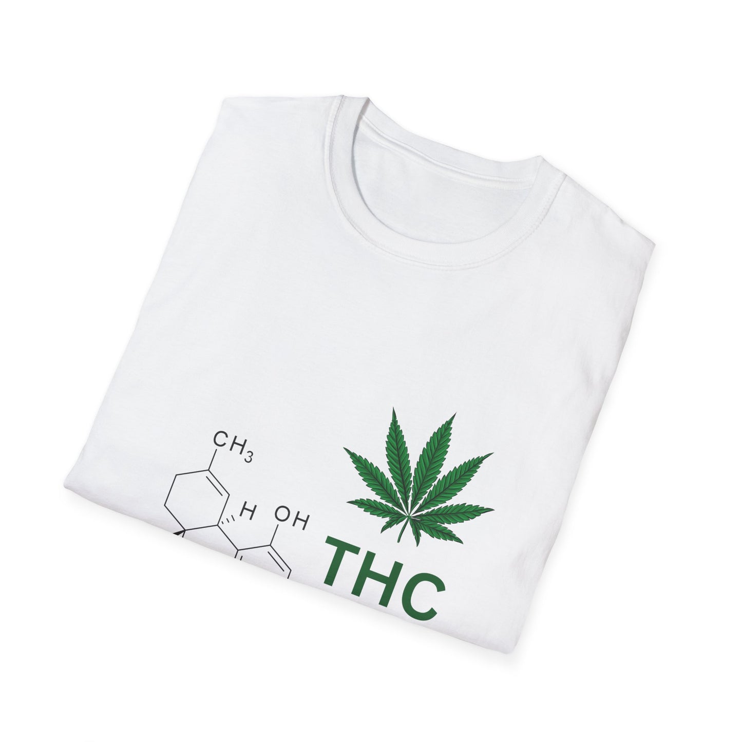 THC Molecule Unisex Softstyle T-Shirt