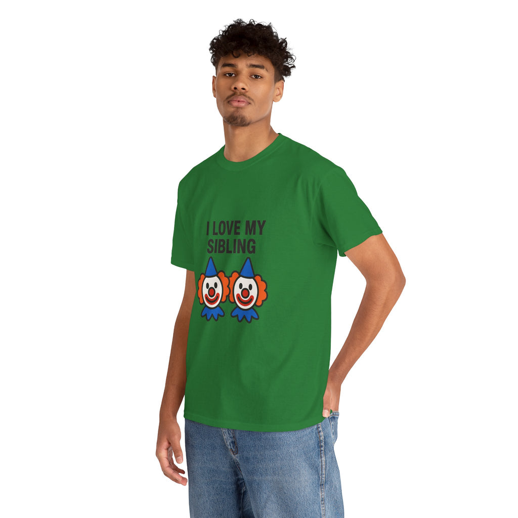 Funny Clown Sibling Love Unisex Cotton Tee