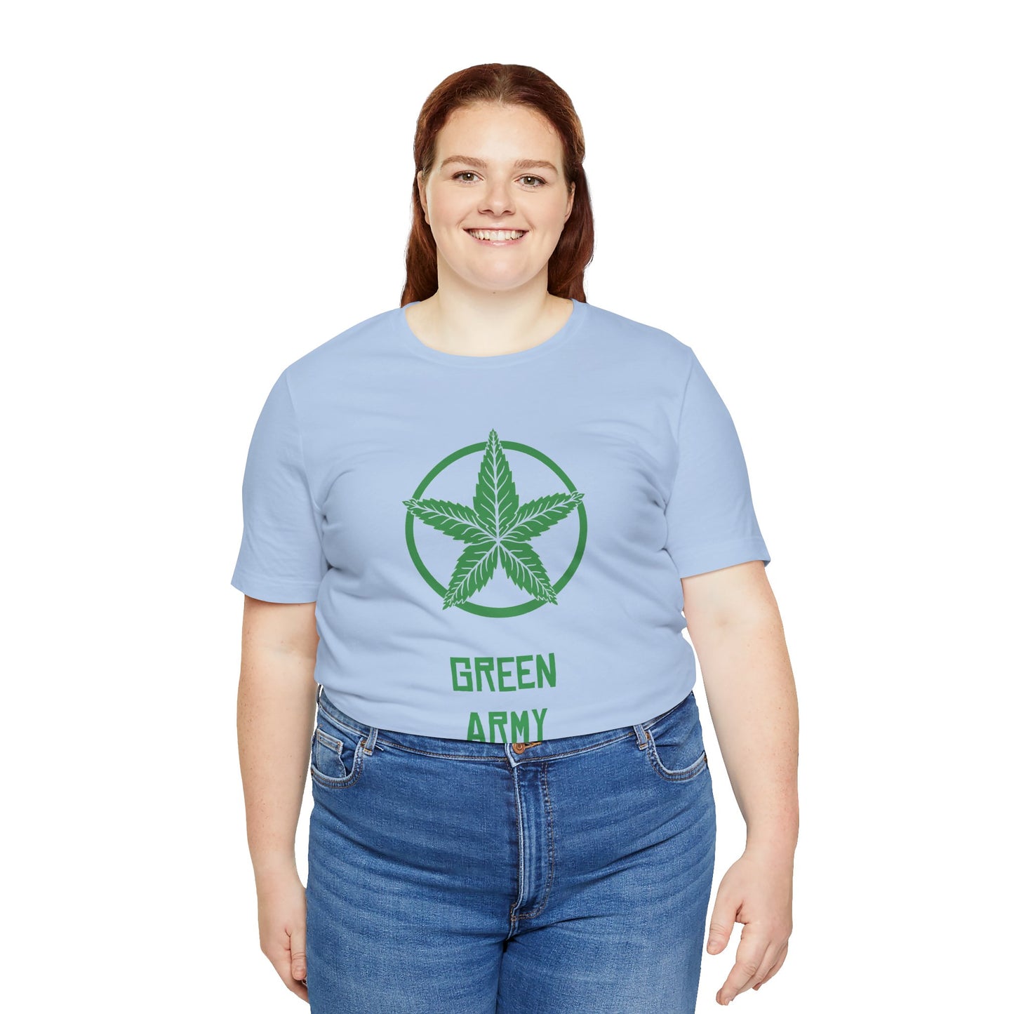 Green Army Star Unisex Jersey Short Sleeve Tee