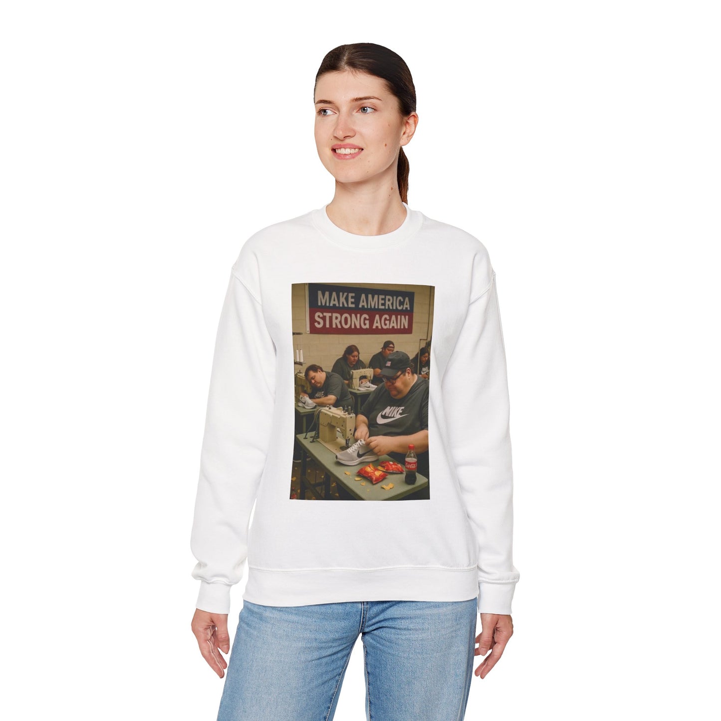 Unisex Heavy Blend Crewneck Sweatshirt - Make America Strong Again