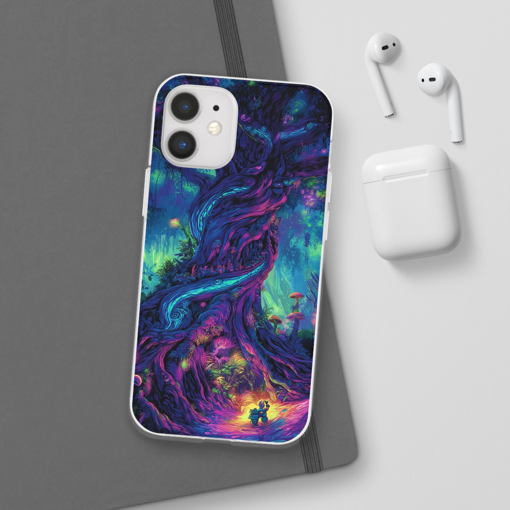 Psychedelic Tree Vibrant Fantasy Flexi Case - Enchanted Forest Design