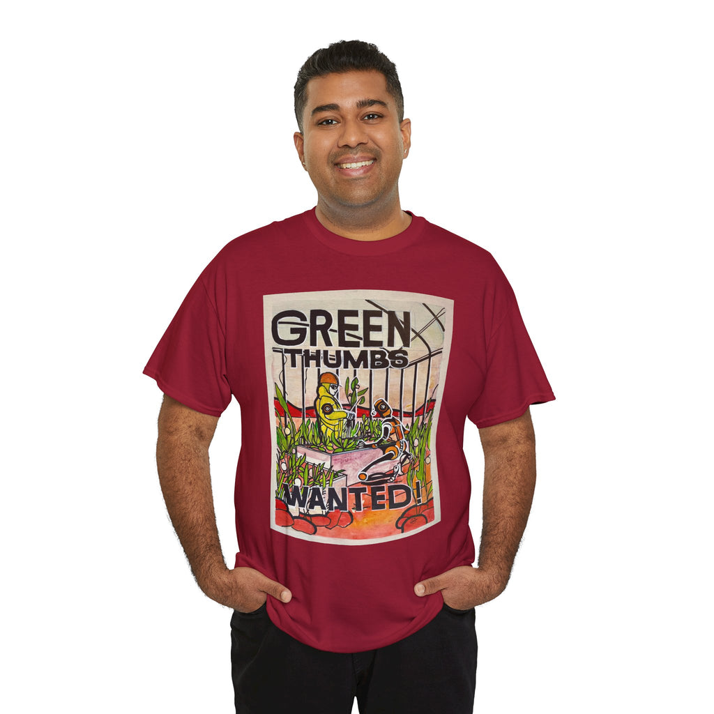 Martian Green Thumbs Unisex Heavy Cotton Tee