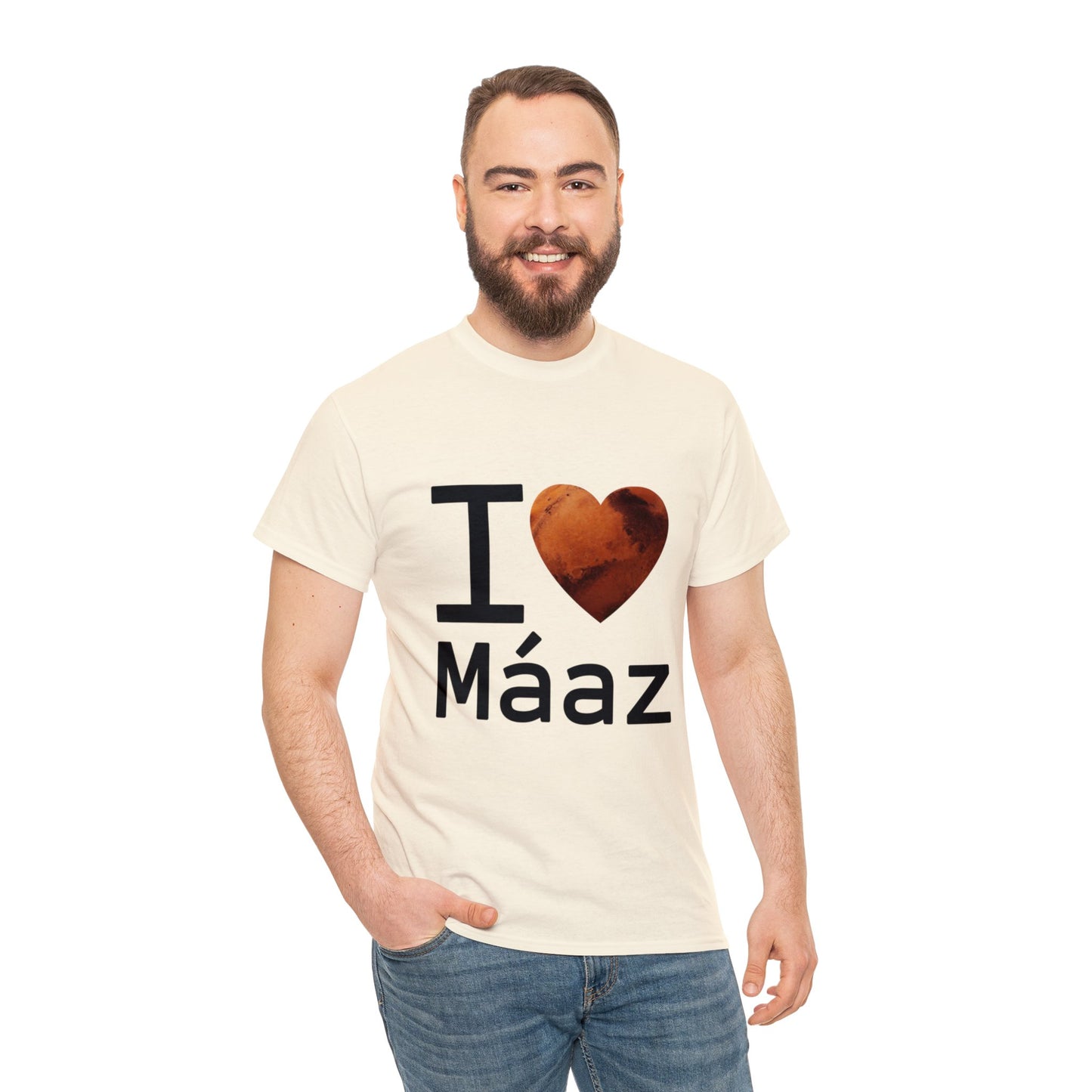 I Love Mars Unisex Heavy Cotton Tee