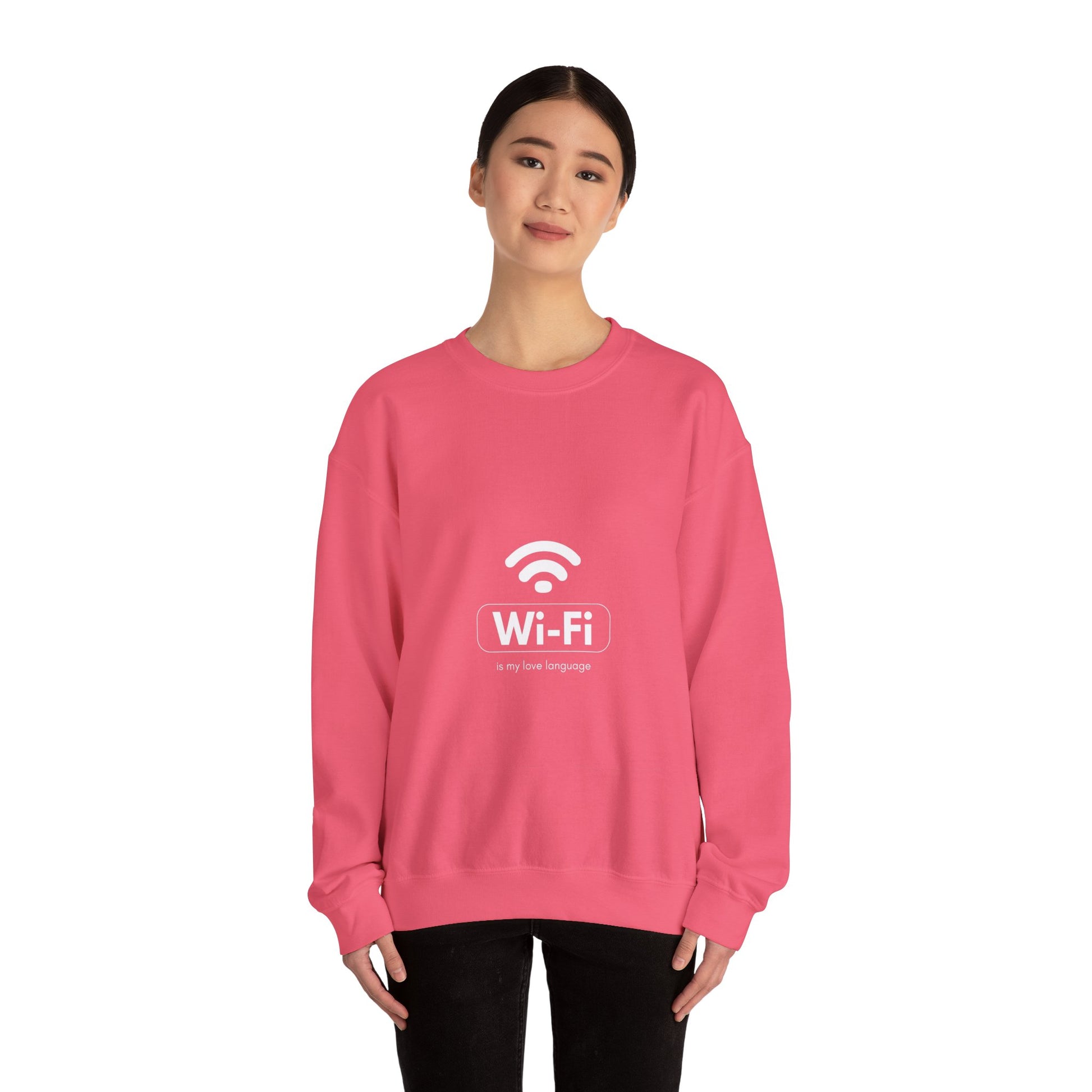Wi-Fi Love Language Sweatshirt - Unisex Heavy Blend Crewneck