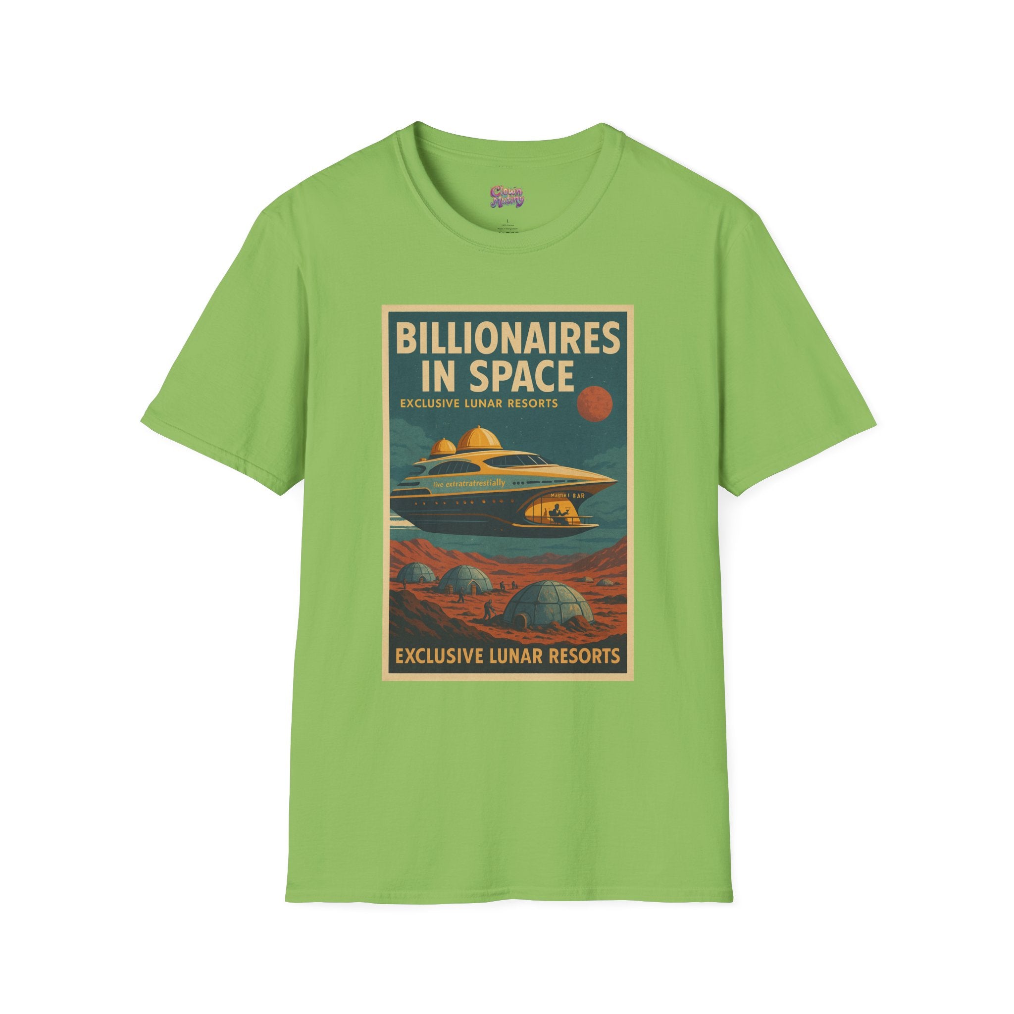 Vintage Billionaires in Space T-Shirt, Space Shirt, Retro NASA Style, Science Fiction Apparel, Lunar Resort Gift