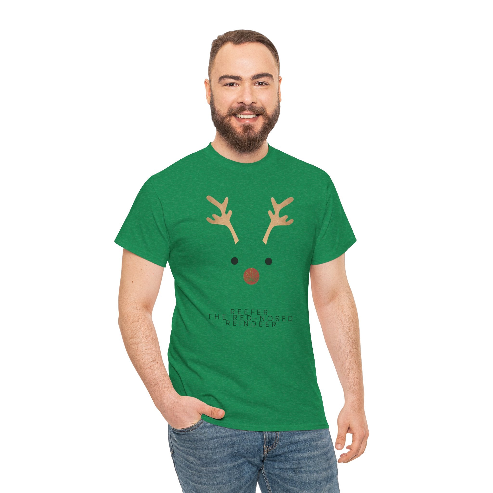 Reindeer Unisex Heavy Cotton Tee