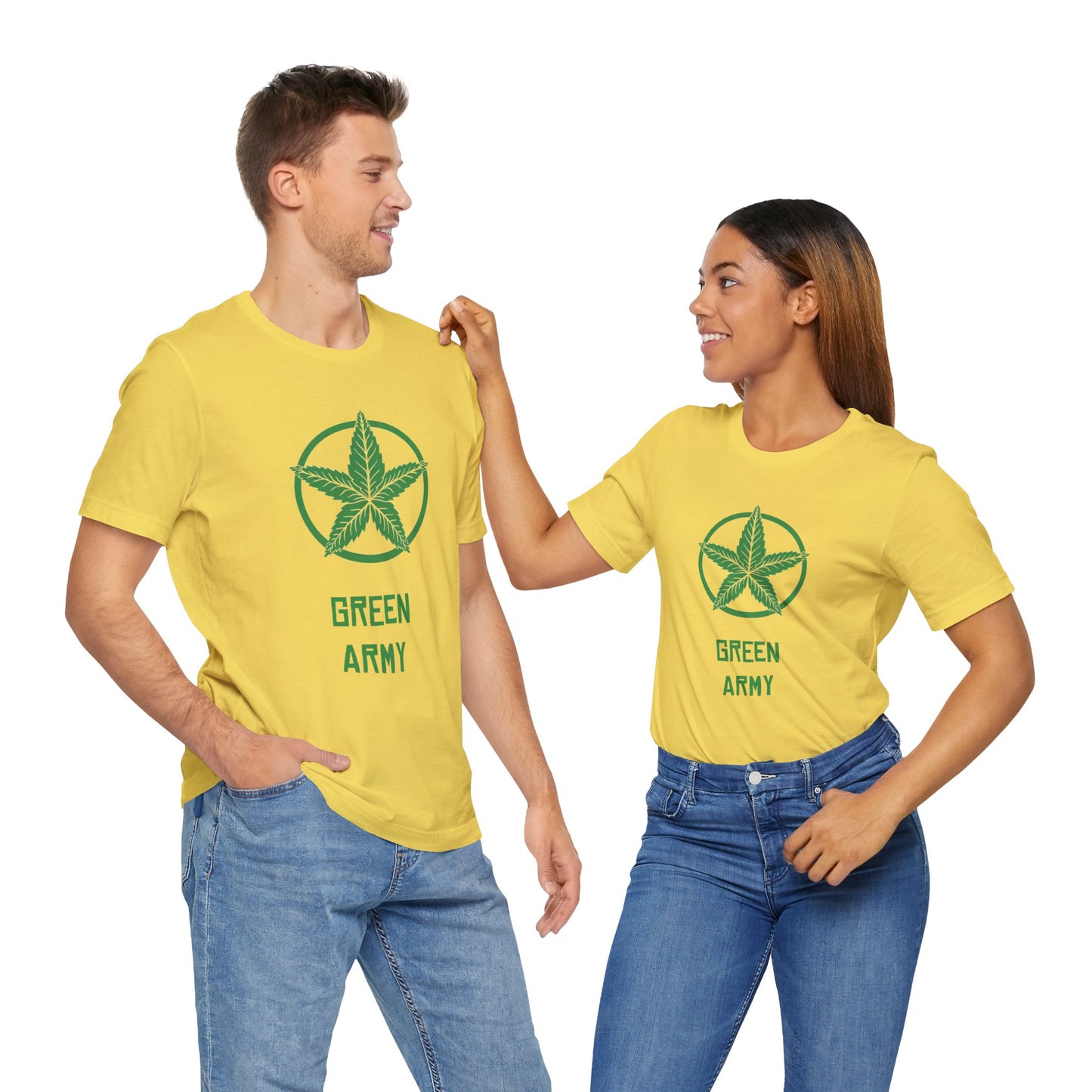 Green Army Star Unisex Jersey Short Sleeve Tee