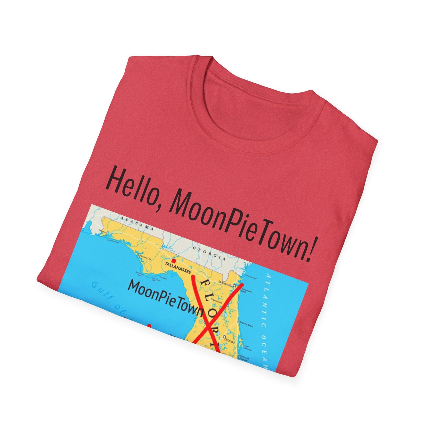 Hello MoonPieTown Unisex T-Shirt - Fun Florida Map Design