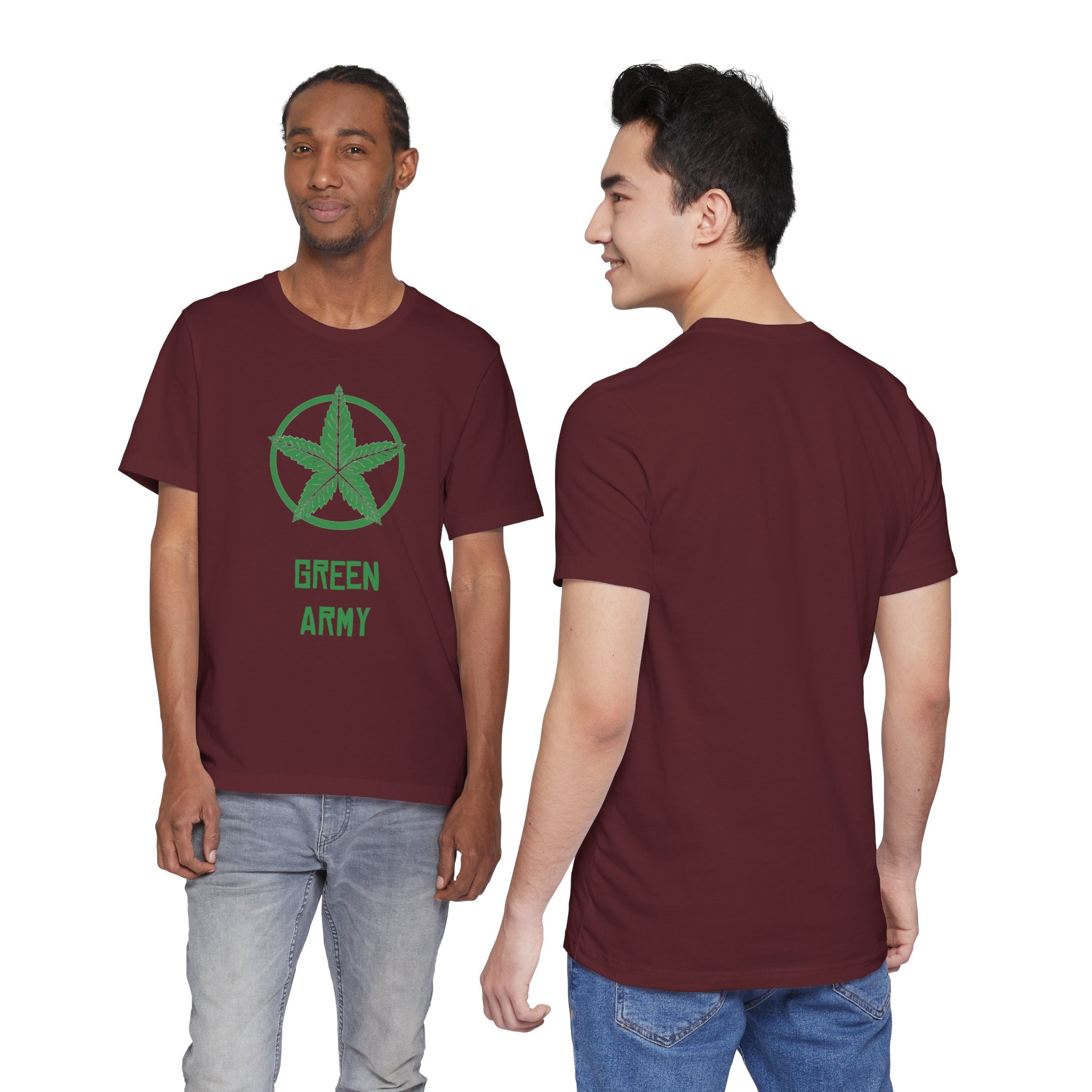 Green Army Star Unisex Jersey Short Sleeve Tee