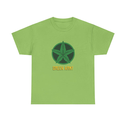 Green Army Star Logo Unisex Heavy Cotton Tee