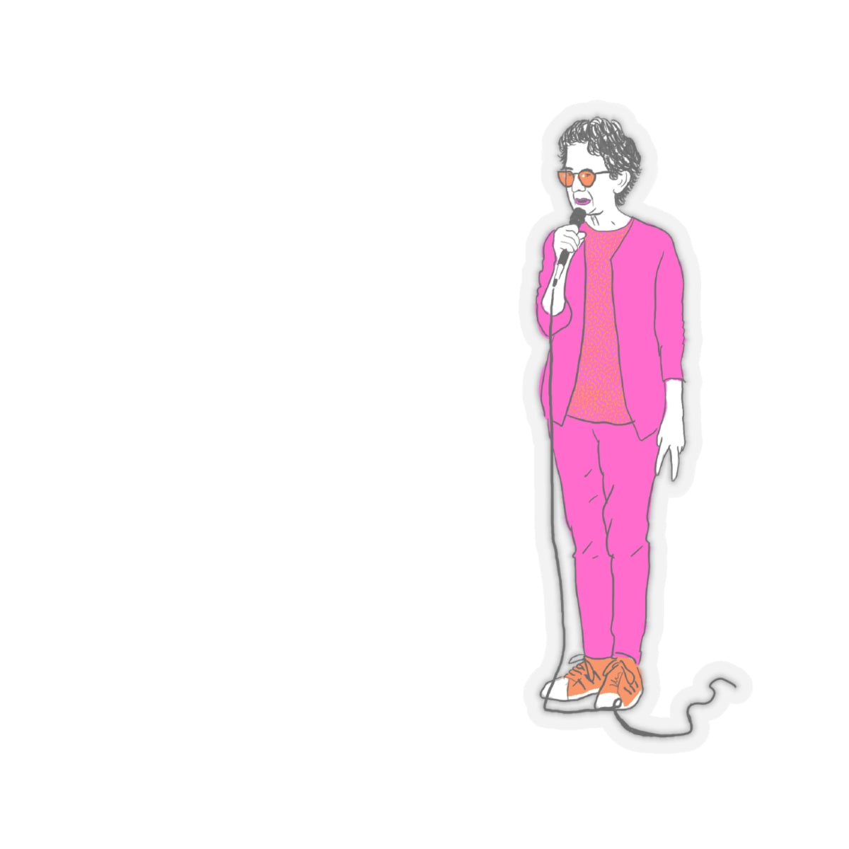 Draw and Guffaw Loren K Little Old Lesbian Kiss-Cut Stickers