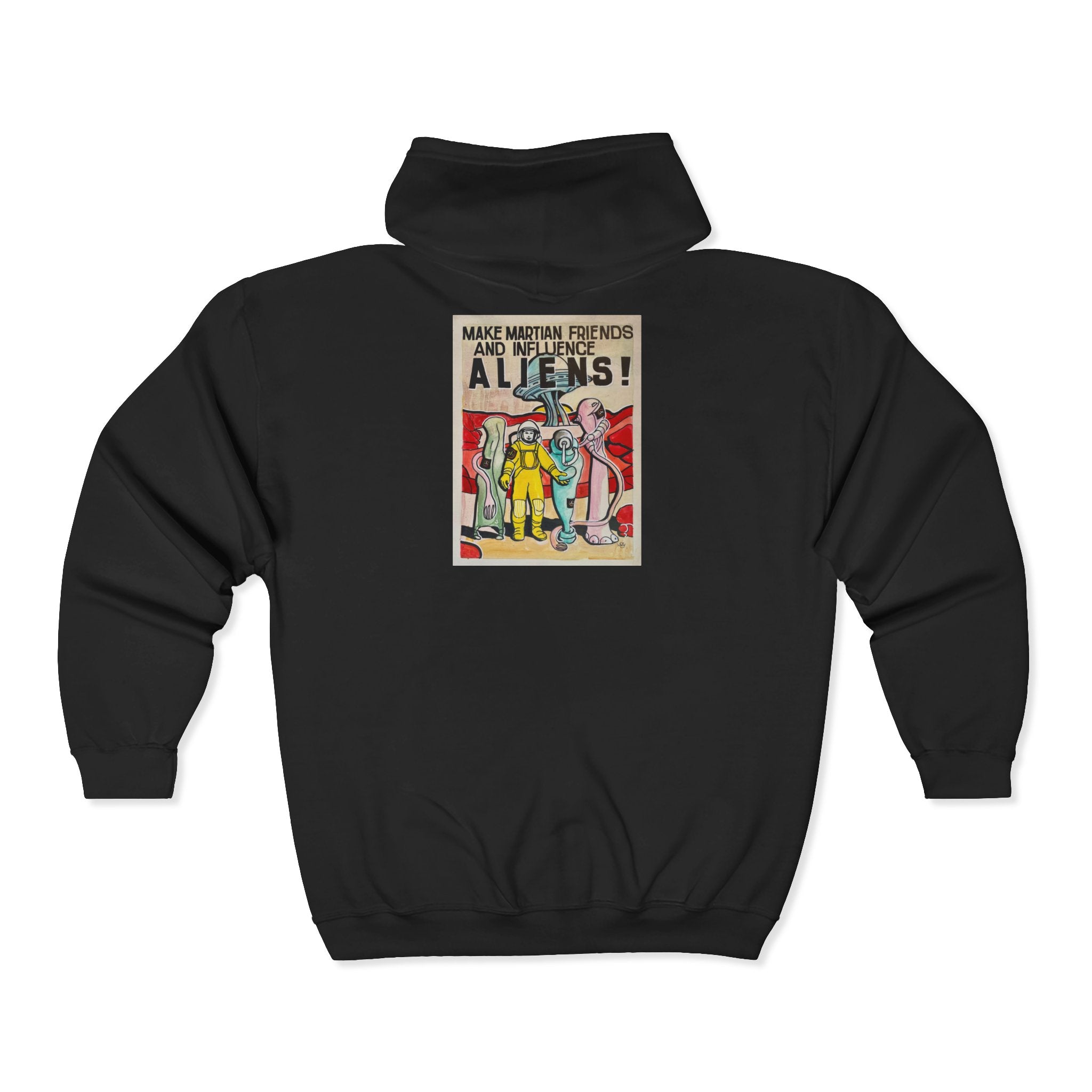 Mars Aliens Unisex Heavy Blend Full Zip Hooded Sweatshirt