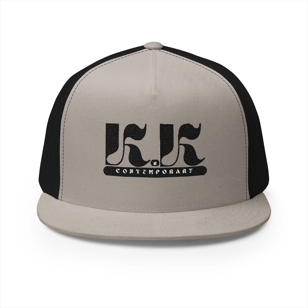 KnK Contemporary Stylish Embroidered 5 Panel Trucker Cap