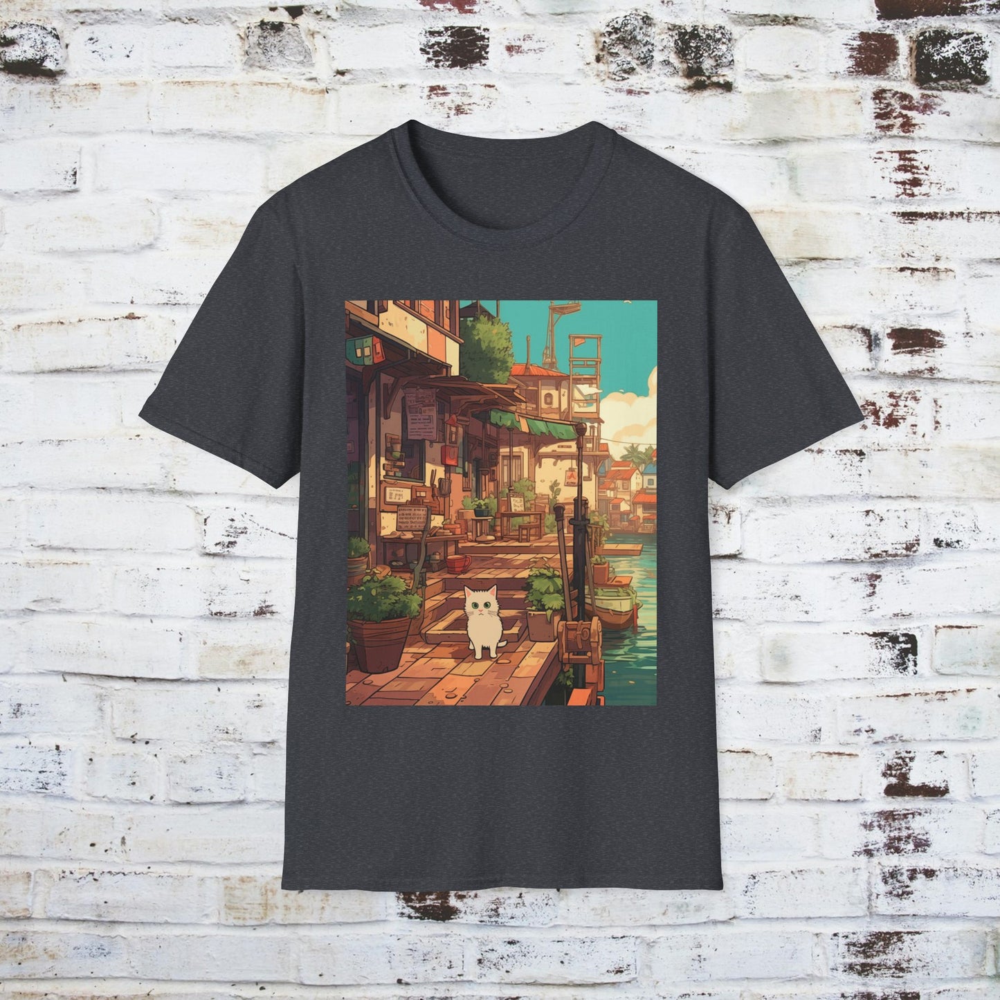 Studio Ghibli Style Cat Unisex Softstyle T-Shirt