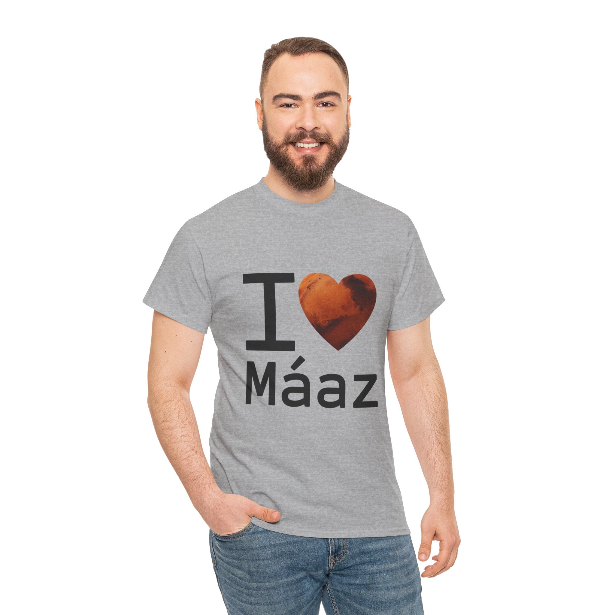 I Love Mars Unisex Heavy Cotton Tee