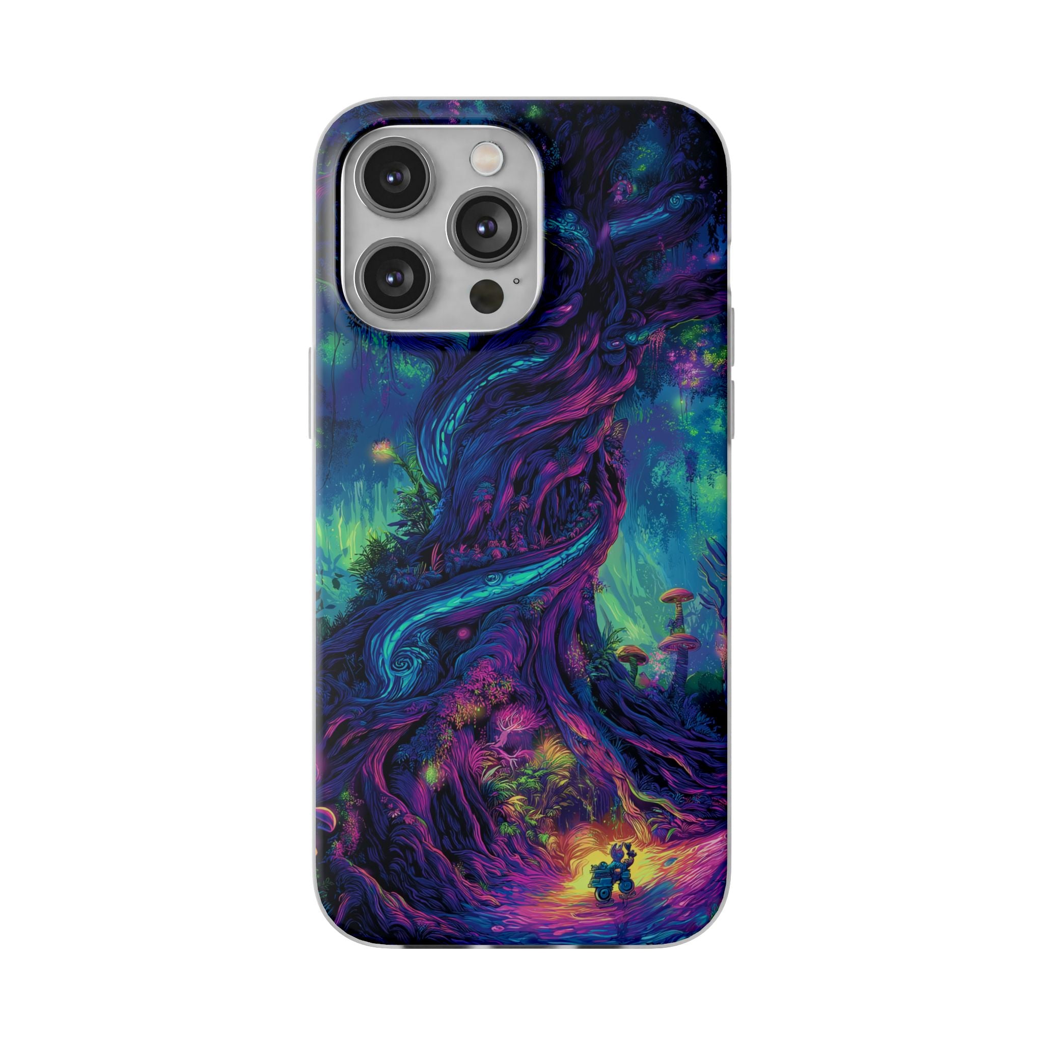 Psychedelic Tree Vibrant Fantasy Flexi Case - Enchanted Forest Design