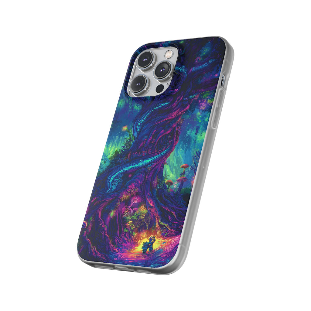 Psychedelic Tree Vibrant Fantasy Flexi Case - Enchanted Forest Design