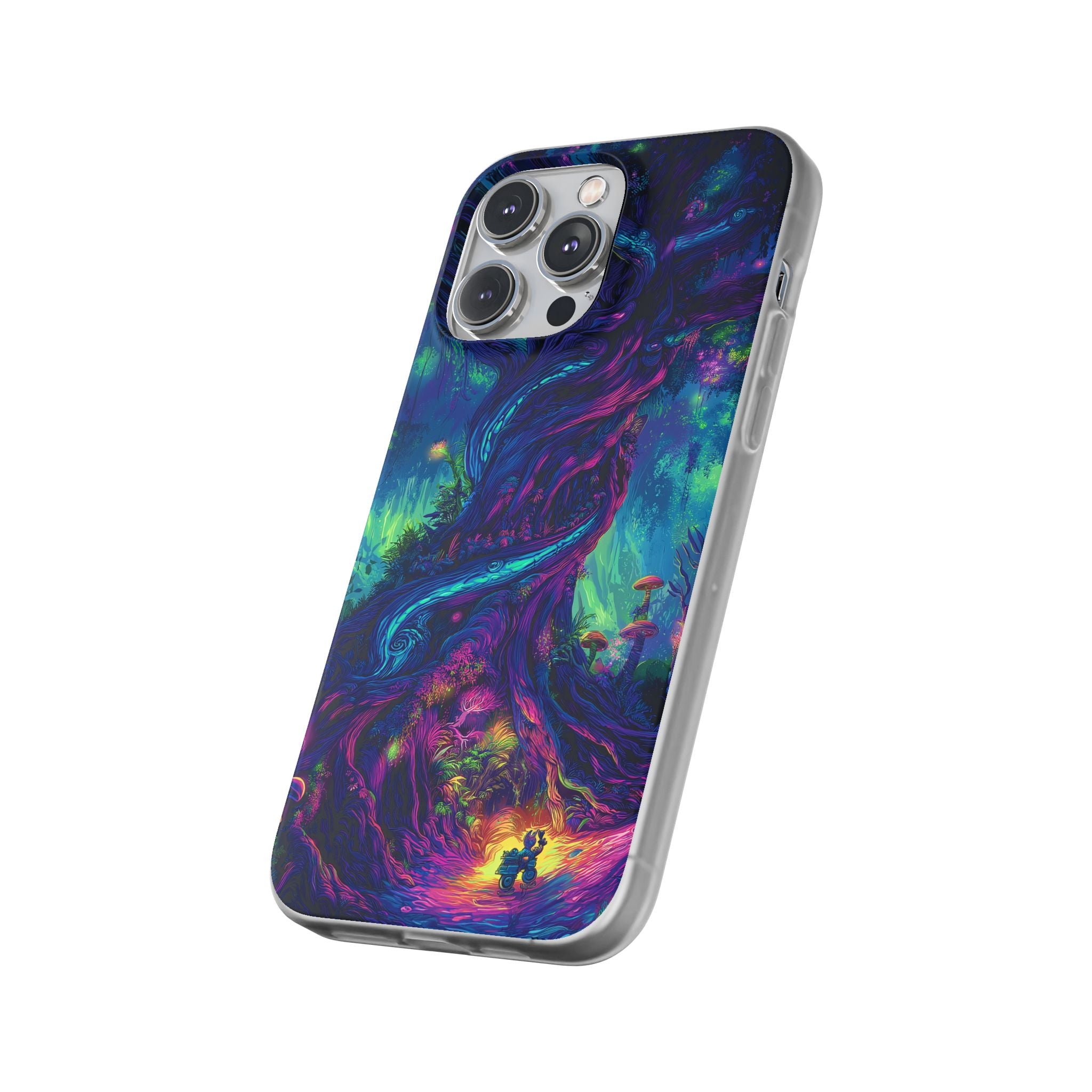 Psychedelic Tree Vibrant Fantasy Flexi Case - Enchanted Forest Design