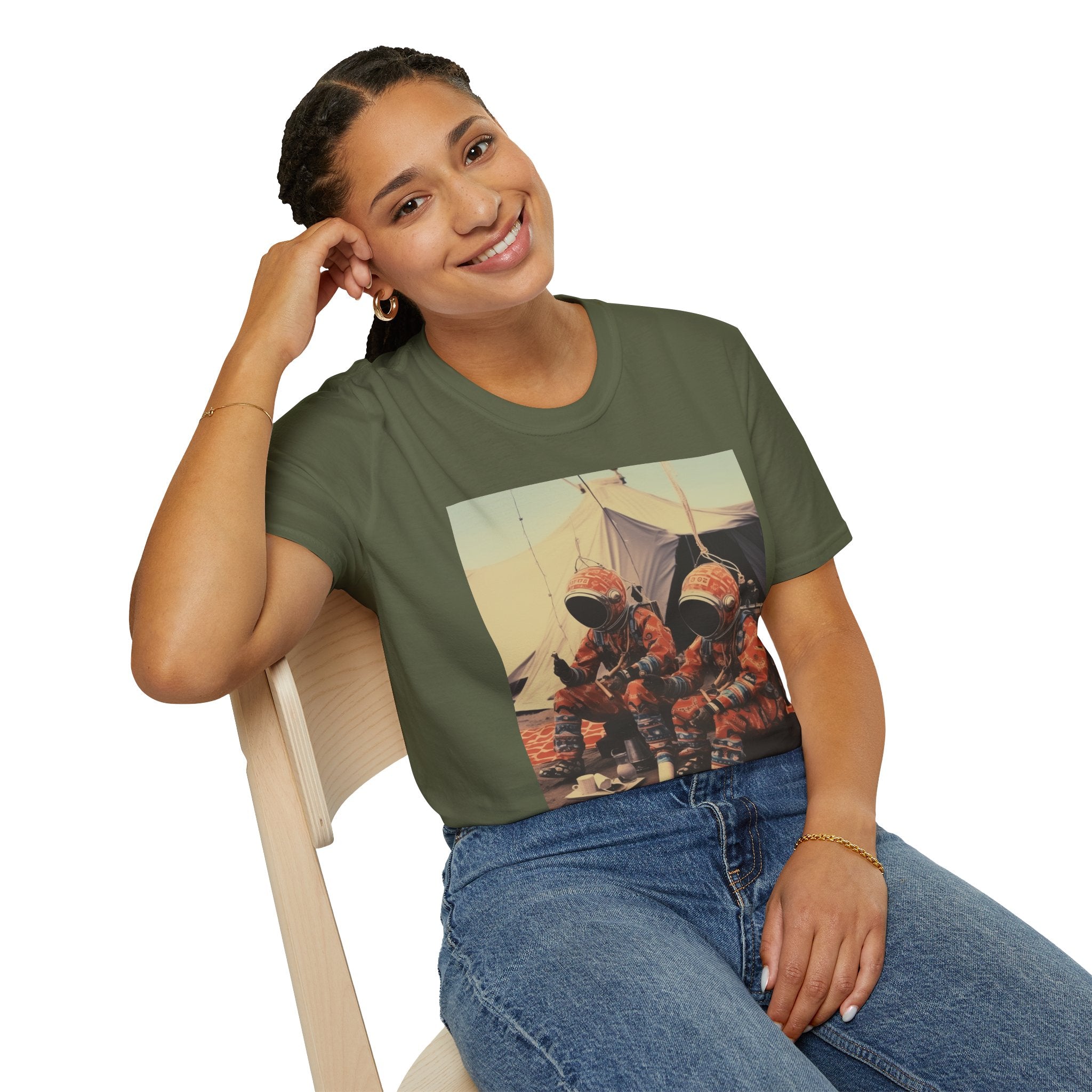 Martian African Print Unisex Softstyle T-Shirt
