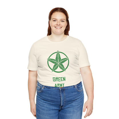 Green Army Star Unisex Jersey Short Sleeve Tee