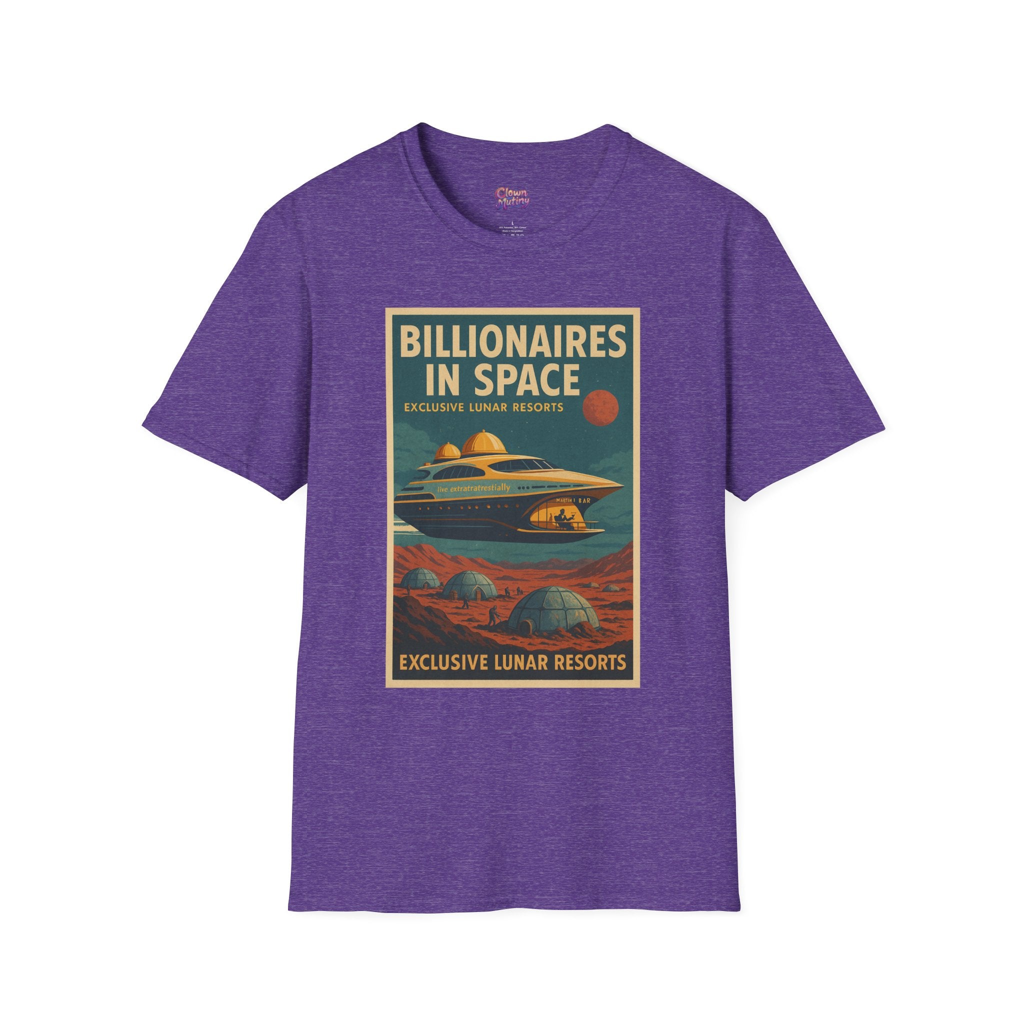 Vintage Billionaires in Space T-Shirt, Space Shirt, Retro NASA Style, Science Fiction Apparel, Lunar Resort Gift