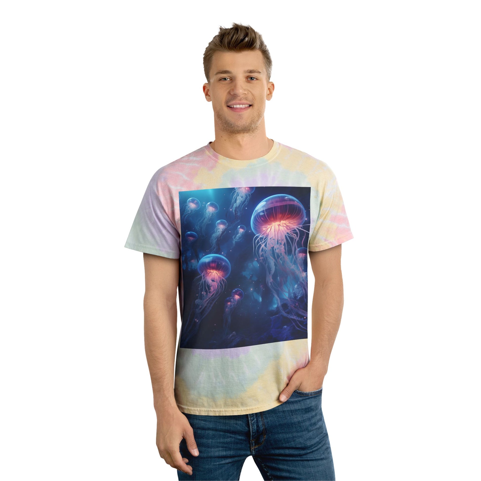 Jellyfish in Space Tie-Dye Tee, Spiral