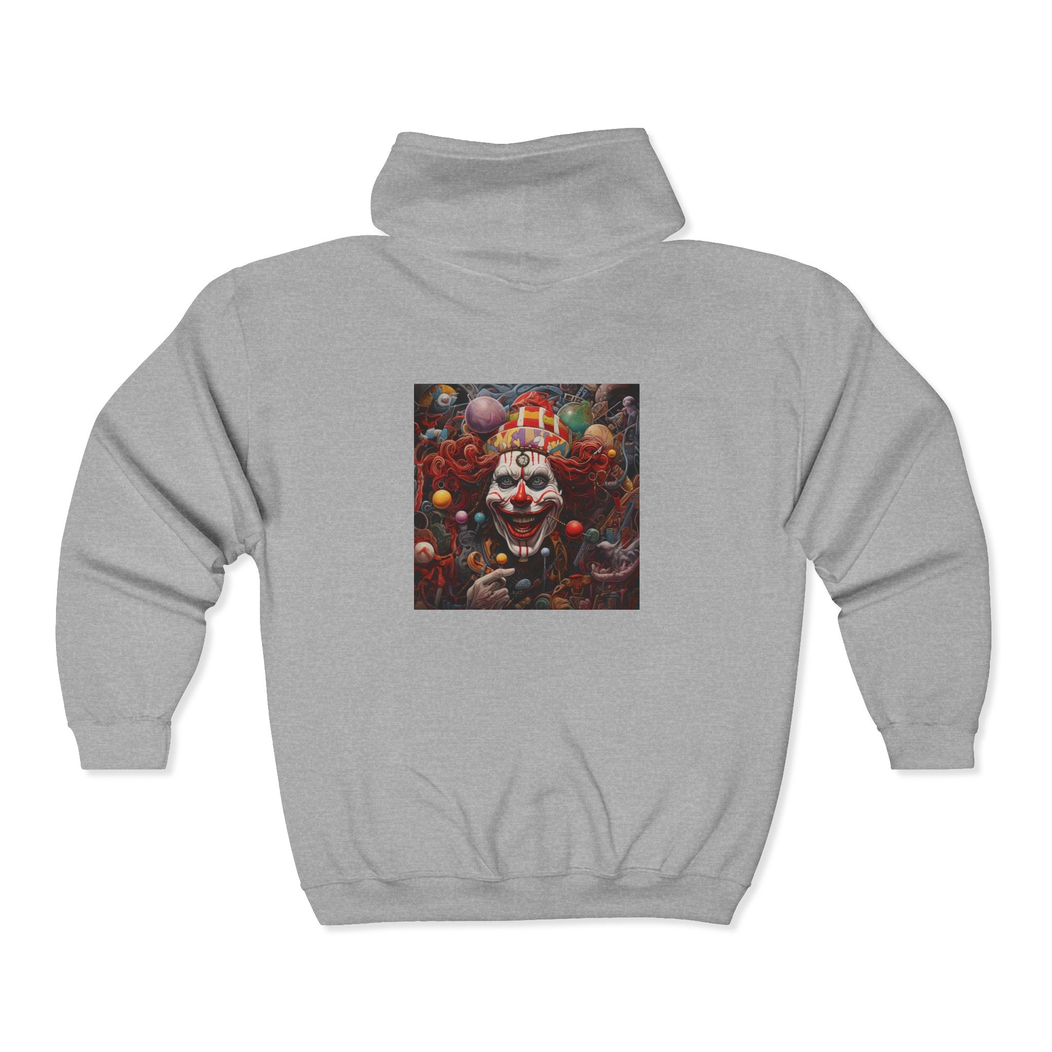 Clown Mutiny Face Unisex Heavy Blend Full Zip Hooded Sweatshirt