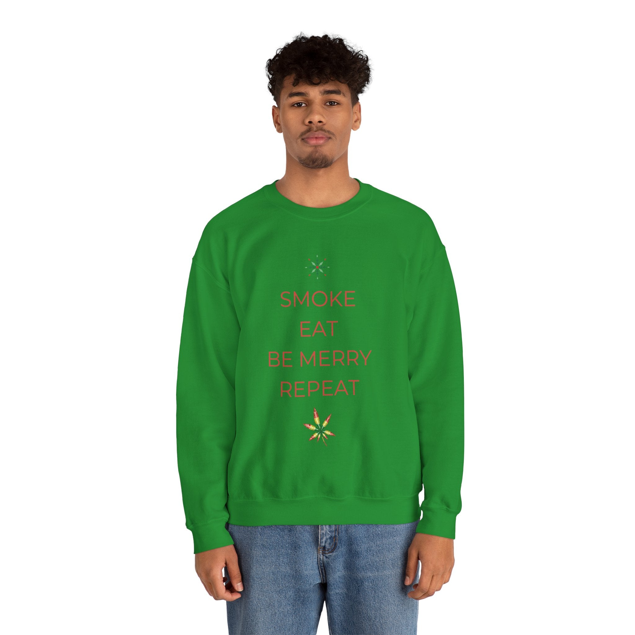 Eat Repeat Holiday Unisex Heavy Blend Crewneck Sweatshirt
