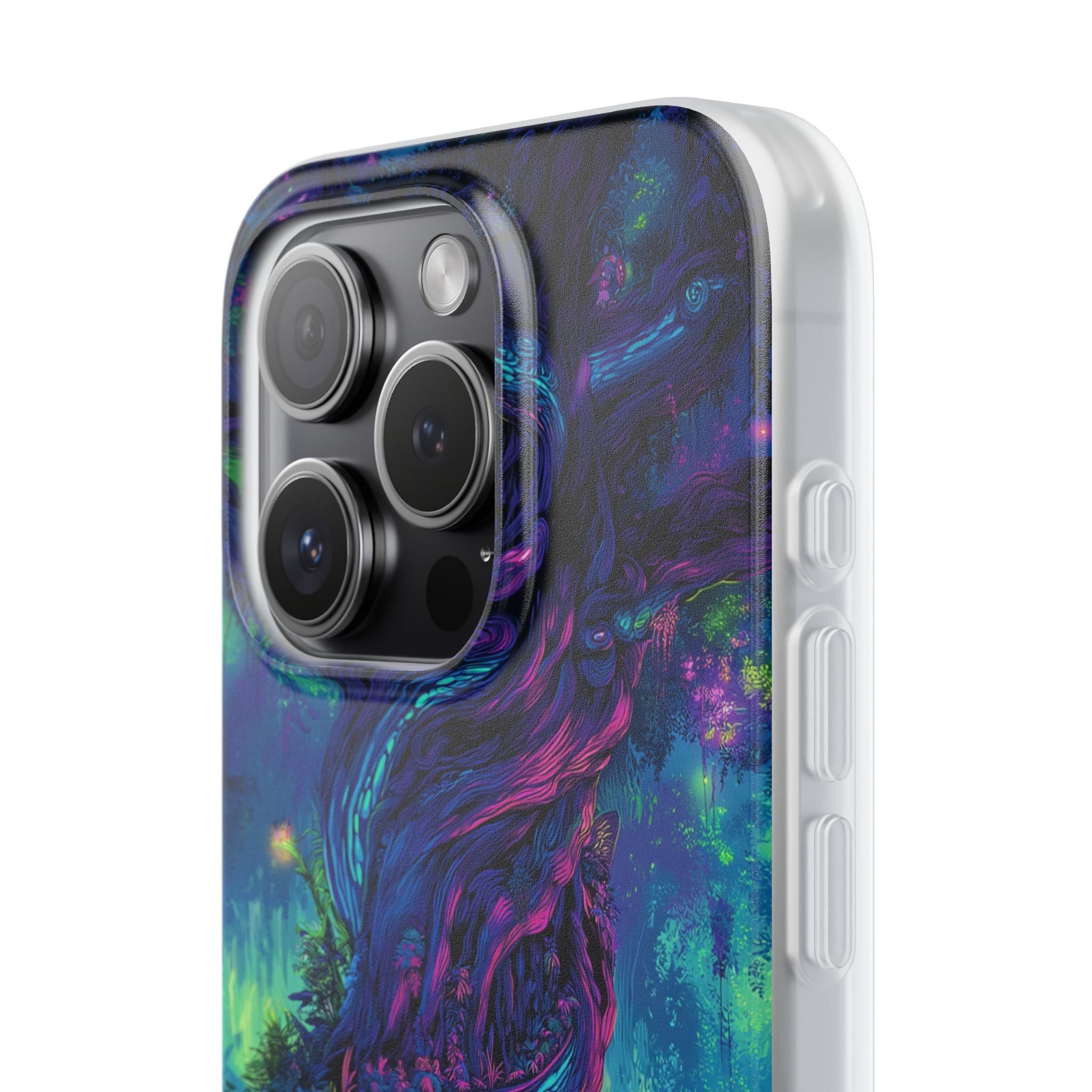 Psychedelic Tree Vibrant Fantasy Flexi Case - Enchanted Forest Design
