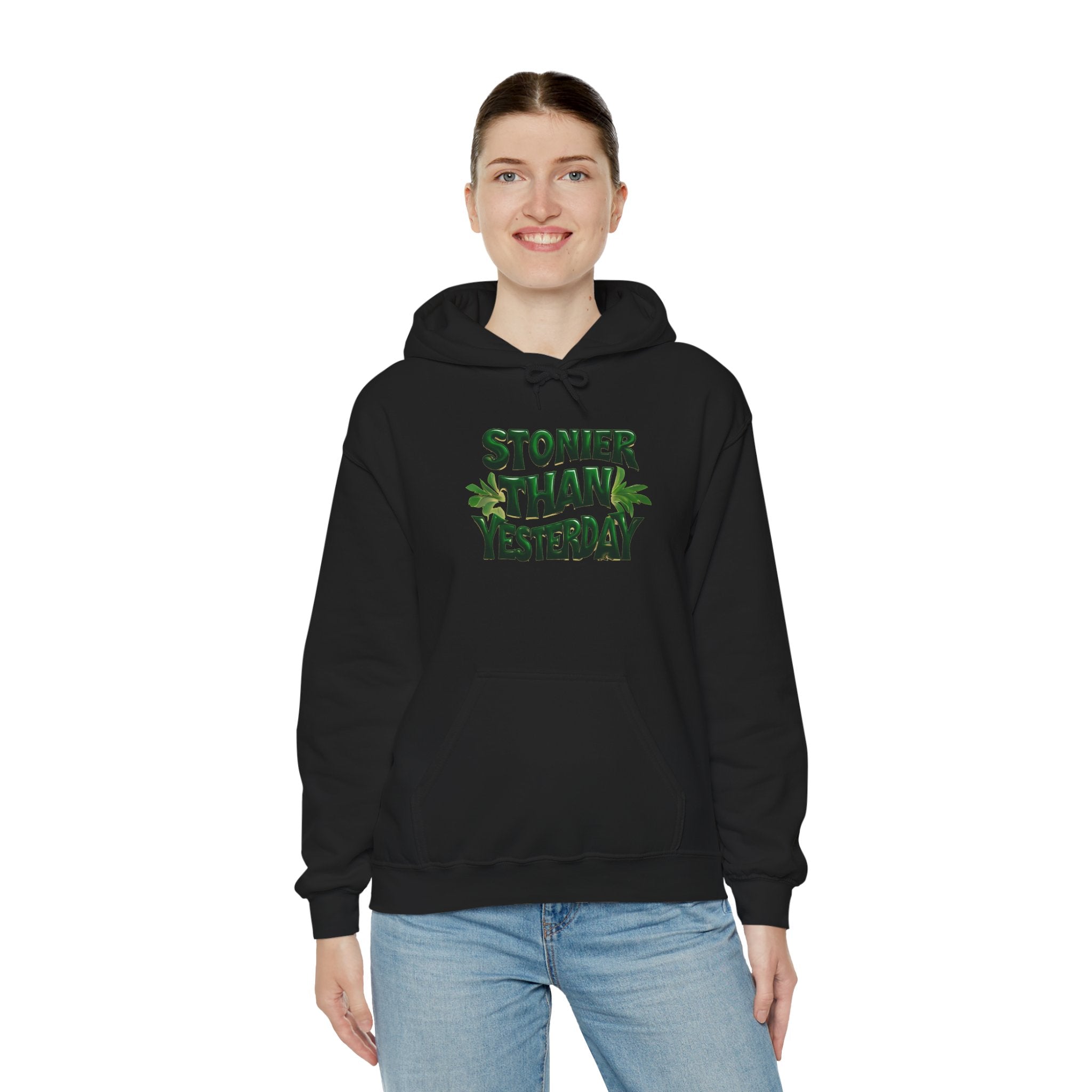 Stoner Vibes Unisex Hooded Sweatshirt - 'Stonier Than Yesterday'