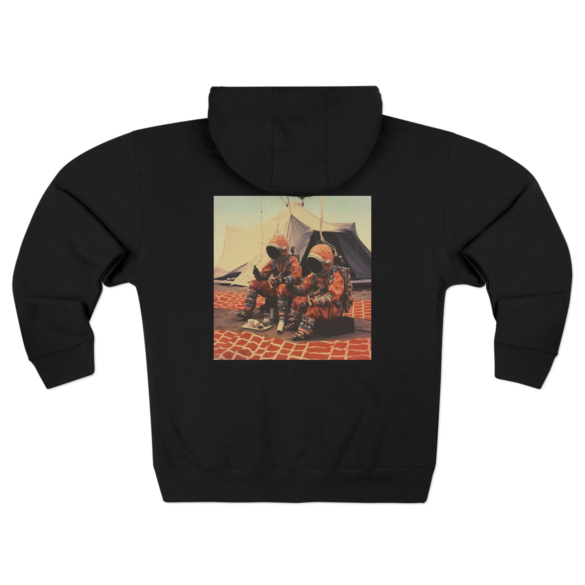 FC Màaz African Zip Hoodie — Vintage Astronauts Graphic Zip-Up Hoodie