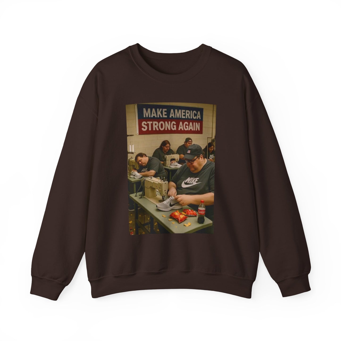 Unisex Heavy Blend Crewneck Sweatshirt - Make America Strong Again