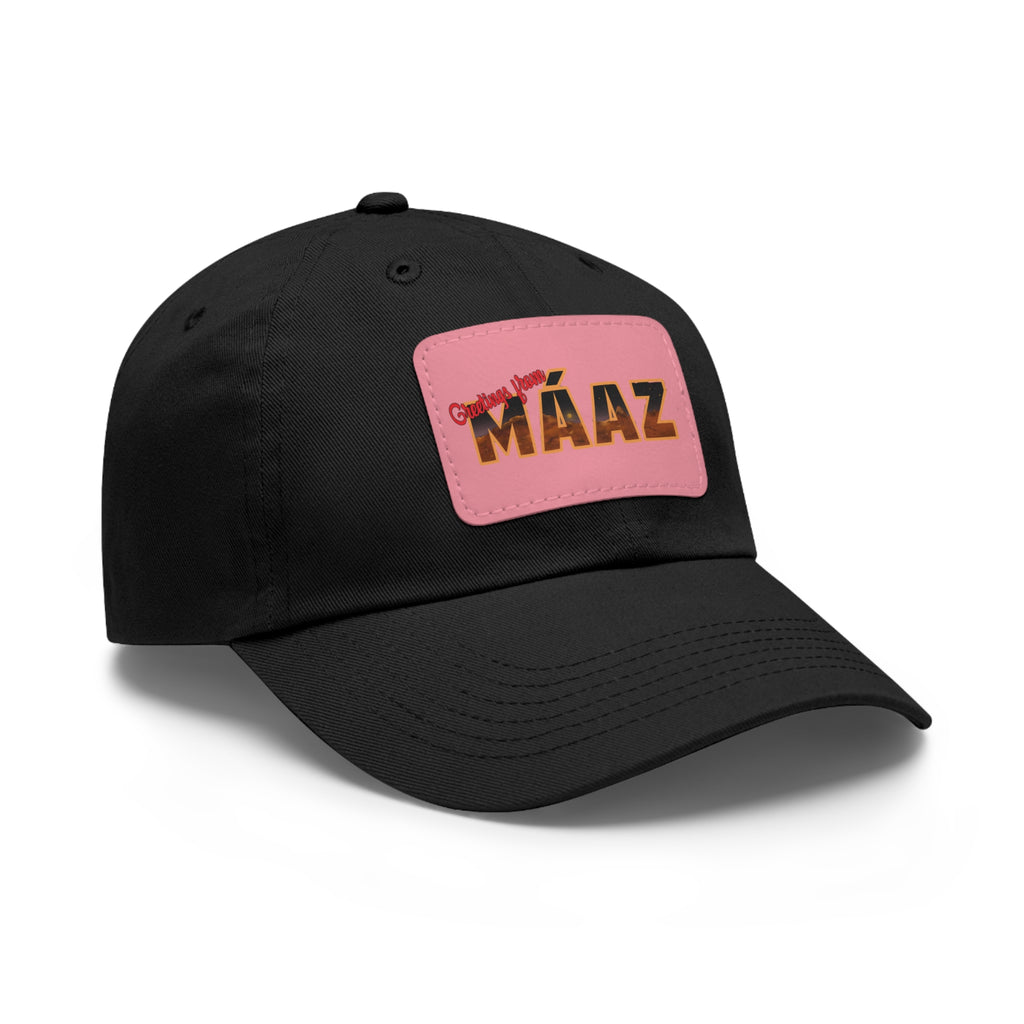 Greetings from Máaz Dad Hat with Leather Patch (Rectangle)