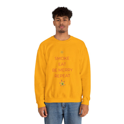 Eat Repeat Holiday Unisex Heavy Blend Crewneck Sweatshirt