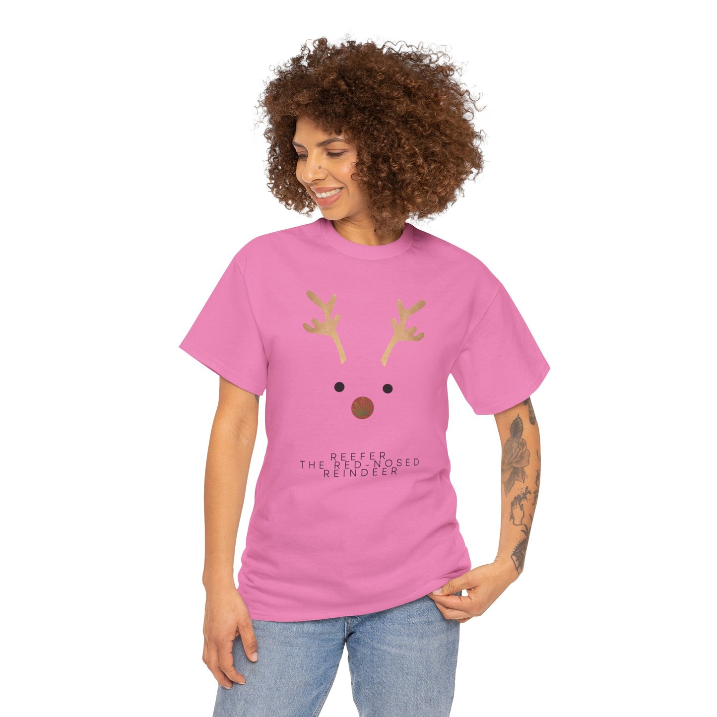 Reindeer Unisex Heavy Cotton Tee