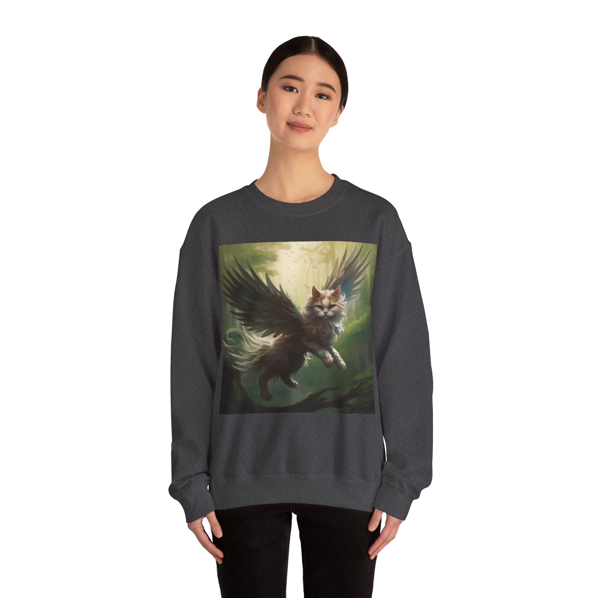 Fantasy Cat Unisex Heavy Blend Crewneck Sweatshirt