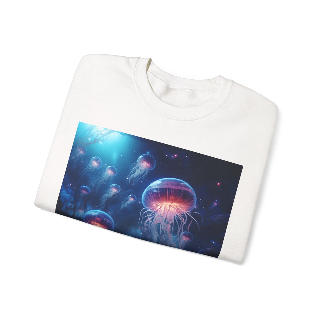 Jellyfish in Space Unisex Heavy Blend Crewneck Sweatshirt