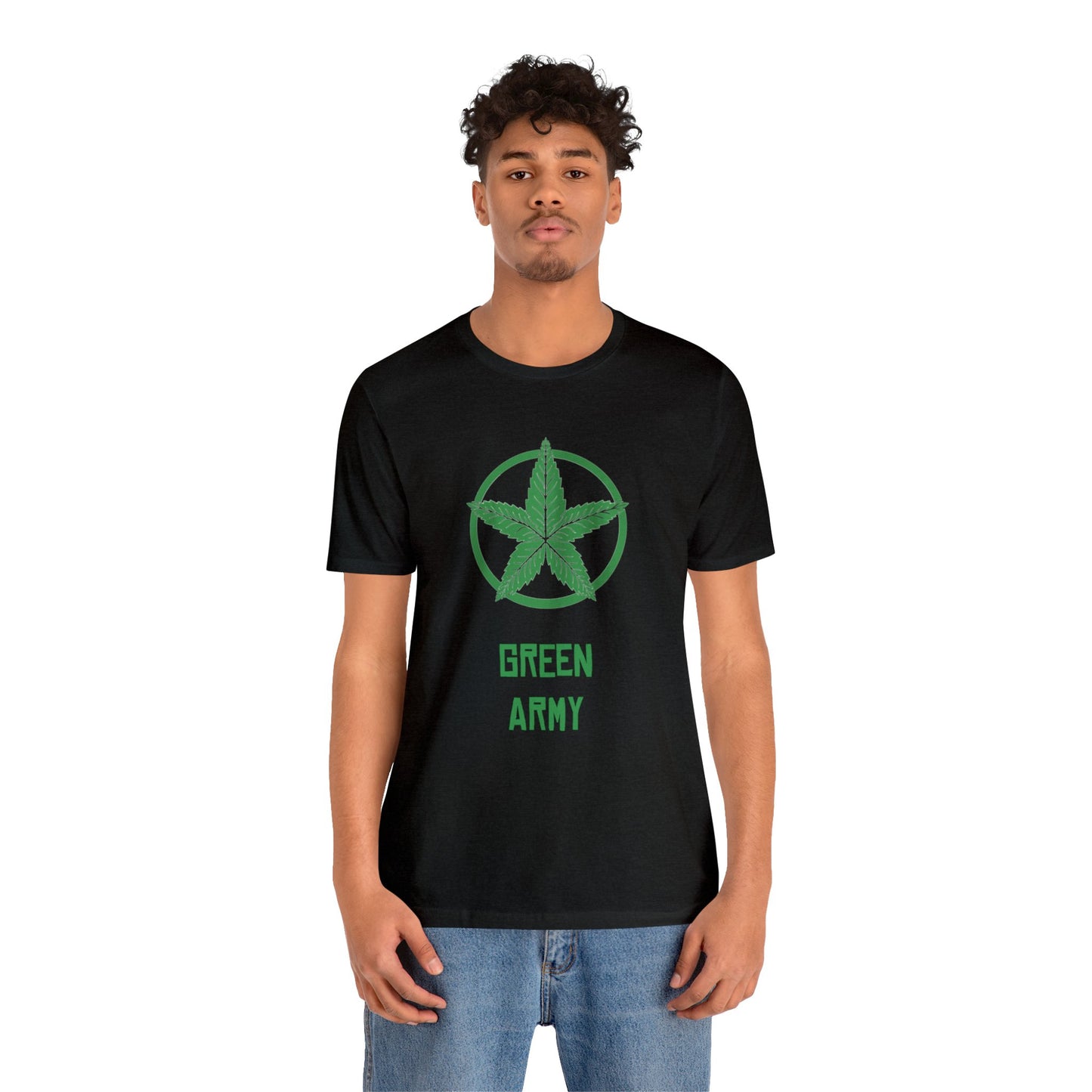 Green Army Star Unisex Jersey Short Sleeve Tee